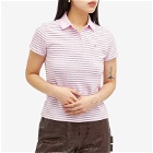 Saks Potts Women's Venus Polo Shirt in Berry Stripe