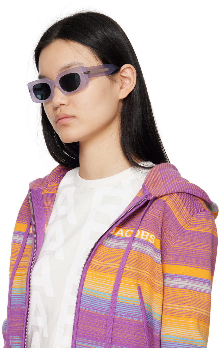 Marc Jacobs Rectangle Women Purple Stainless Steel Marc Jacobs MARC 647/S Sunglasses | FREE Shipping main image 3