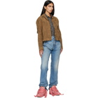 Lanvin Pink Monochrome Suede Curb Sneakers