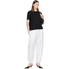 TOTEME White Drawstring Cotton Trousers
