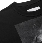Sacai - Printed Cotton-Jersey T-Shirt - Black