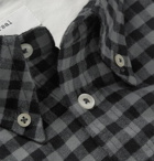 Universal Works - Button-Down Collar Gingham Brushed Cotton-Flannel Shirt - Men - Charcoal