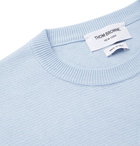 Thom Browne - Striped Cotton Sweater - Men - Sky blue