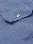 BRUNELLO CUCINELLI - Camp-Collar Linen Shirt - Blue