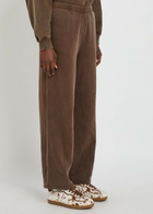 American Vintage Plizzy Logo-print Cotton Sweatpants Light Brown