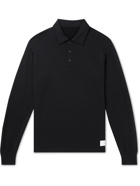 Visvim - Sport Weller Logo-Appliquéd Wool-Blend Jersey Polo Shirt - Black