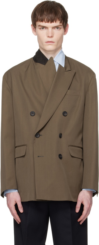 Photo: stein Taupe Oversized Double Breasted Blazer