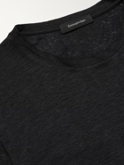 ERMENEGILDO ZEGNA - Linen T-Shirt - Black