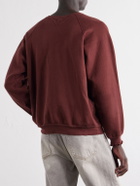 A.PRESSE - Vintage Cotton-Fleece Sweatshirt - Burgundy