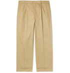 A.P.C. - Kirk Pleated Cotton-Blend Gabardine Trousers - Neutrals