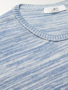 Mr P. - Organic Cotton and Wool-Blend T-Shirt - Blue