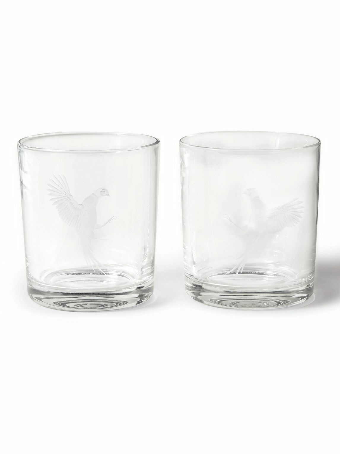 Purdey - Set of Two Engraved Crystal Tumblers