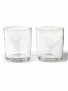 Purdey - Set of Two Engraved Crystal Tumblers