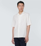 Brunello Cucinelli Striped cotton Panama shirt