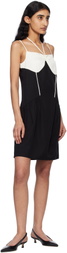 Kijun Black & Off-White Blocked Camisole Minidress