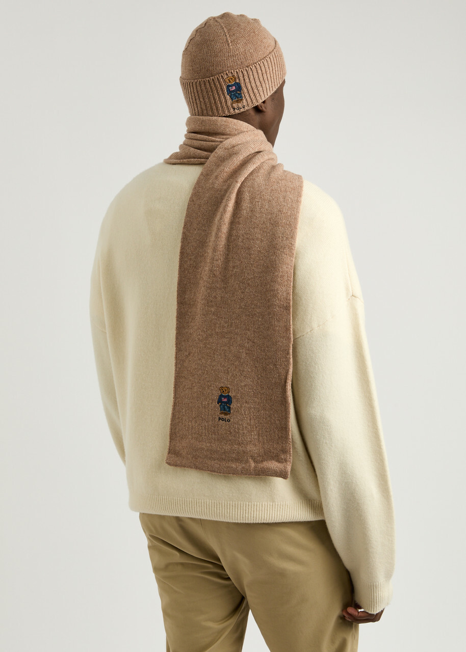 Polo Ralph Lauren Bear-embroidered Beanie and Scarf set - Brown - One Size Polo  Ralph Lauren