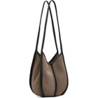 HEREU Taupe Calella Bucket Suede Bag