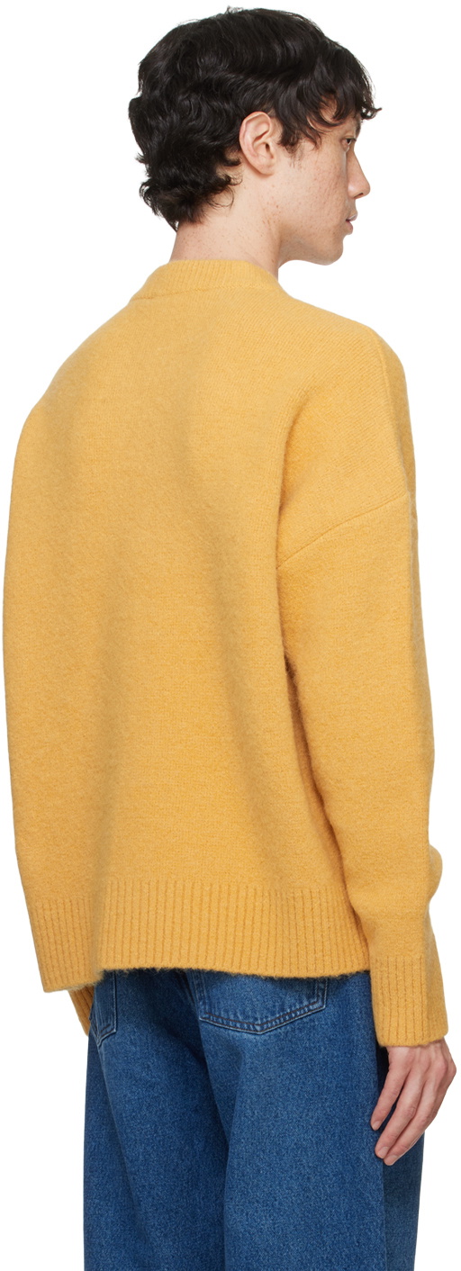 AMI Paris Yellow Ami De Cœur Sweater