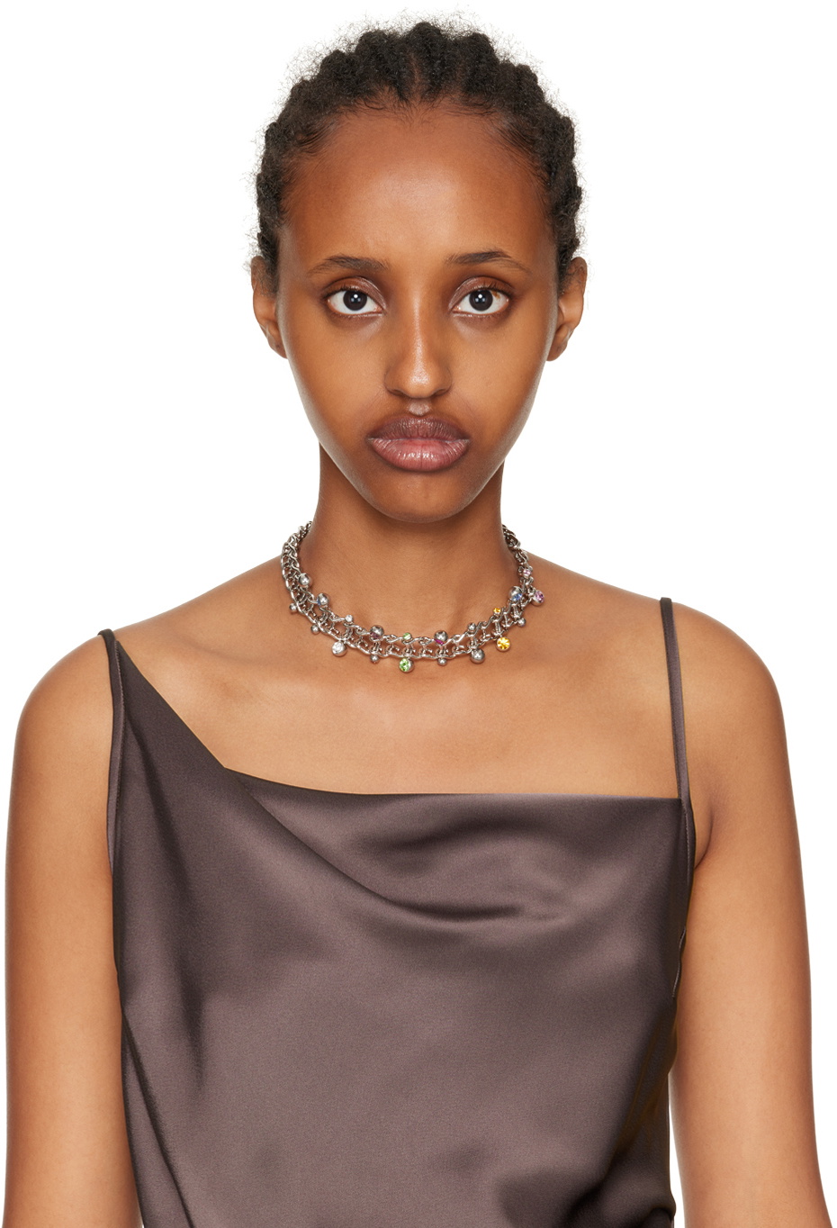 Justine Clenquet Silver Mindy Choker Justine Clenquet