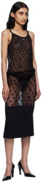 HODAKOVA Black Stocking Polka Midi Skirt