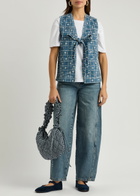 Damson Madder Dilly Embroidered Denim Gilet