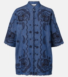 Zimmermann Aster embroidered denim shirt
