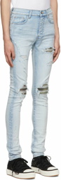 AMIRI Blue MX1 Camo Skinny Jeans