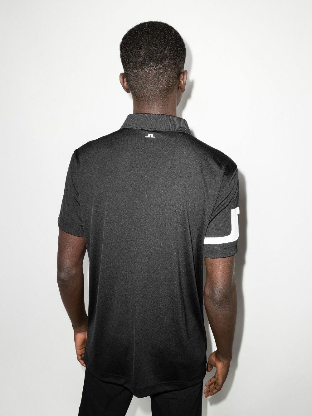 J.Lindeberg Black Heath Logo Golf Polo Shirt