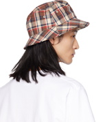 BAPE Red Check Bucket Hat