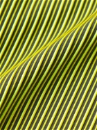 Nike Running - AeroSwift Striped Ribbed Stretch-Jersey Shorts - Yellow