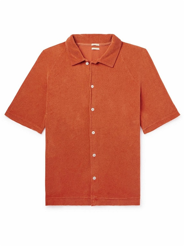Photo: Massimo Alba - Cotton-Blend Terry Shirt - Orange