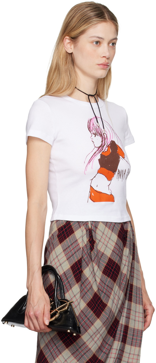 Anna Sui White 'Anna Sui Girl' T-Shirt