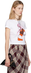 Anna Sui White 'Anna Sui Girl' T-Shirt