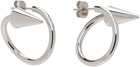 Justine Clenquet Silver Rose Earrings