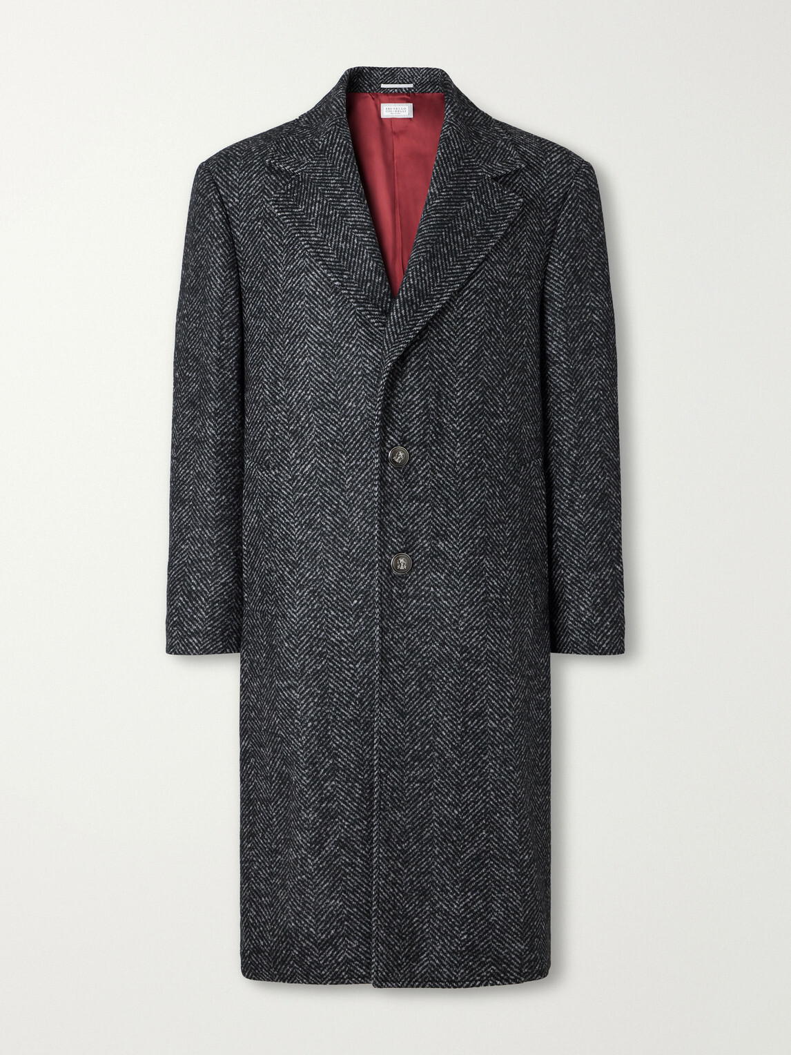 Brunello Cucinelli - Herringbone Twill Coat - Gray