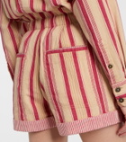Marant Etoile Nirma striped cotton shorts