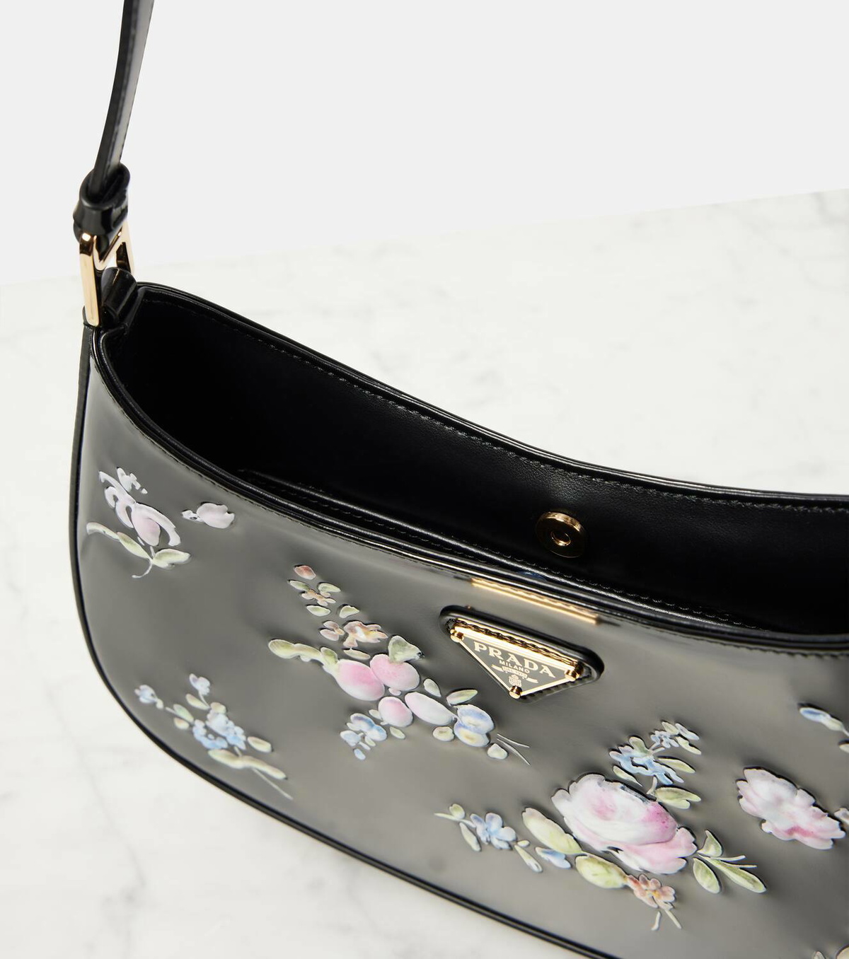 Prada Prada Cleo floral leather shoulder bag Prada