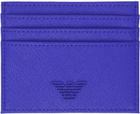 Emporio Armani Blue Embossed Card Holder