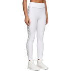 Fendi White and Silver Forever Fendi Elastic Band Leggings