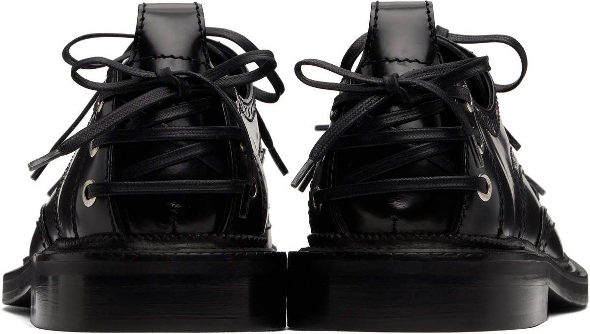 Simone Rocha Black Multi-Lace Cutout Brogues