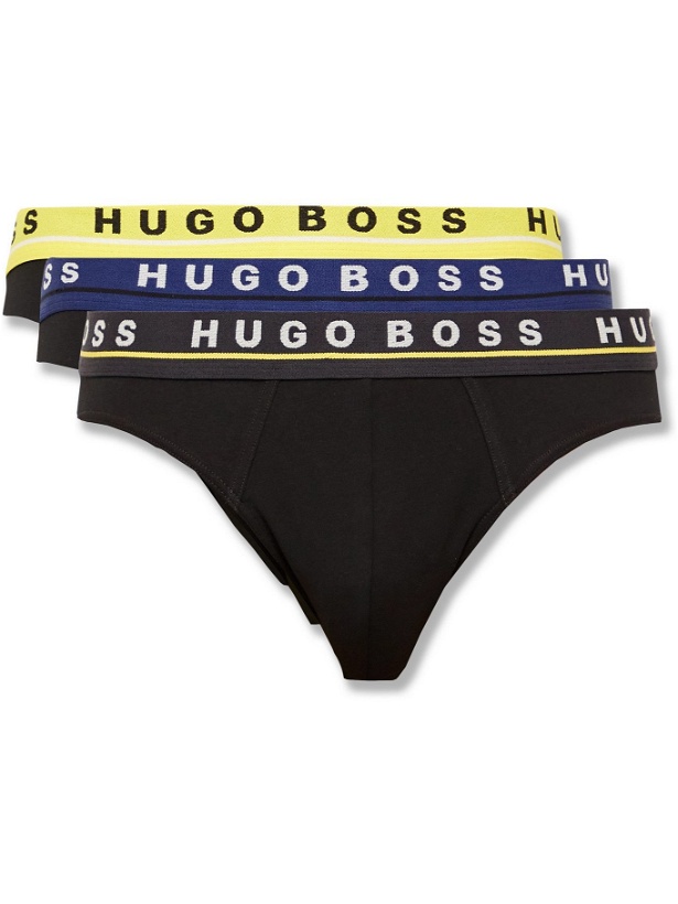 Photo: HUGO BOSS - Three-Pack Stretch-Cotton Briefs - Multi - M