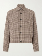 Oliver Spencer - Witley Checked Cotton-Blend Jacket - Brown
