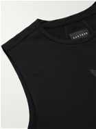 CASTORE - Logo-Print Perforated Stretch-Jersey Vest - Black