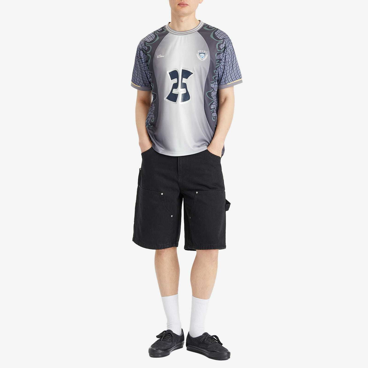 Dime Men's Carpenter Denim Shorts in Jet Black Dime