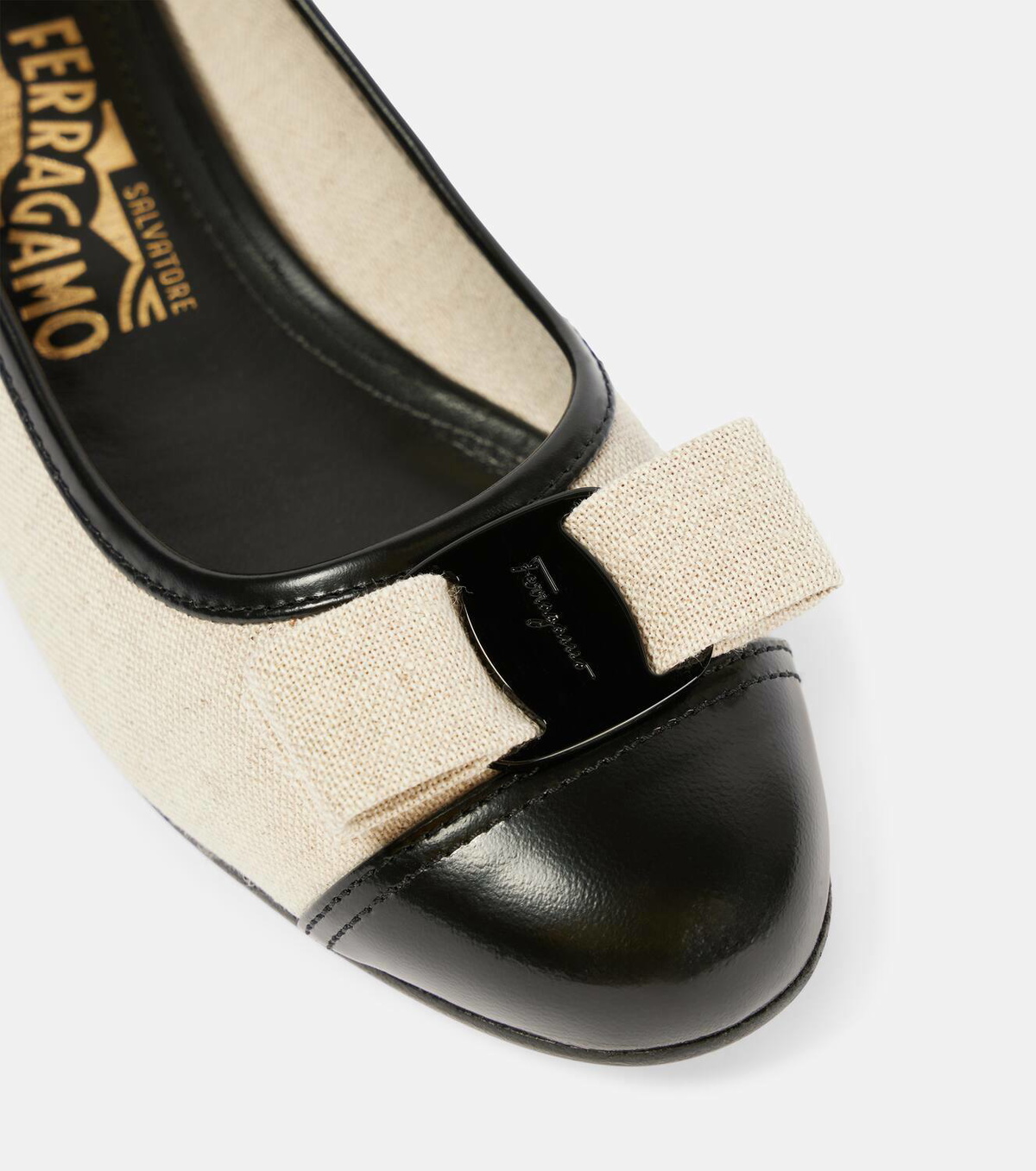 定番!FERRAGAMO ヴァラシューズ Varina Sun Flats Ferragamo Varina Sun leather-trimmed ballet flats Salvatore