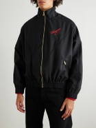 Willy Chavarria - Ruff Rider Logo-Embroidered Wool Bomber Jacket - Black