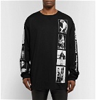 TAKAHIROMIYASHITA TheSoloist. - Oversized Printed Appliquéd Cotton-Jersey T-Shirt - Black