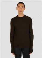 Lace Effect Sweater in Brown