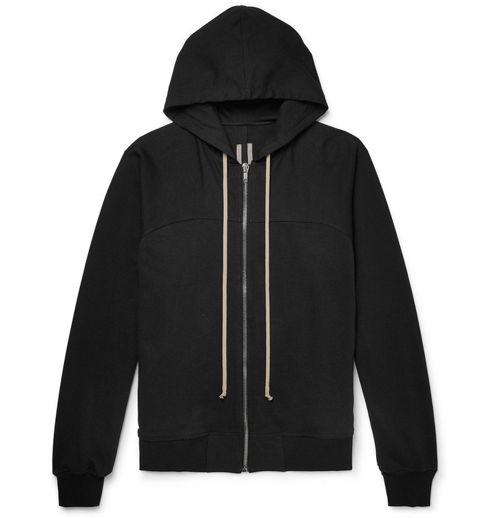 Photo: Rick Owens - Cotton-Jersey Hoodie - Men - Black