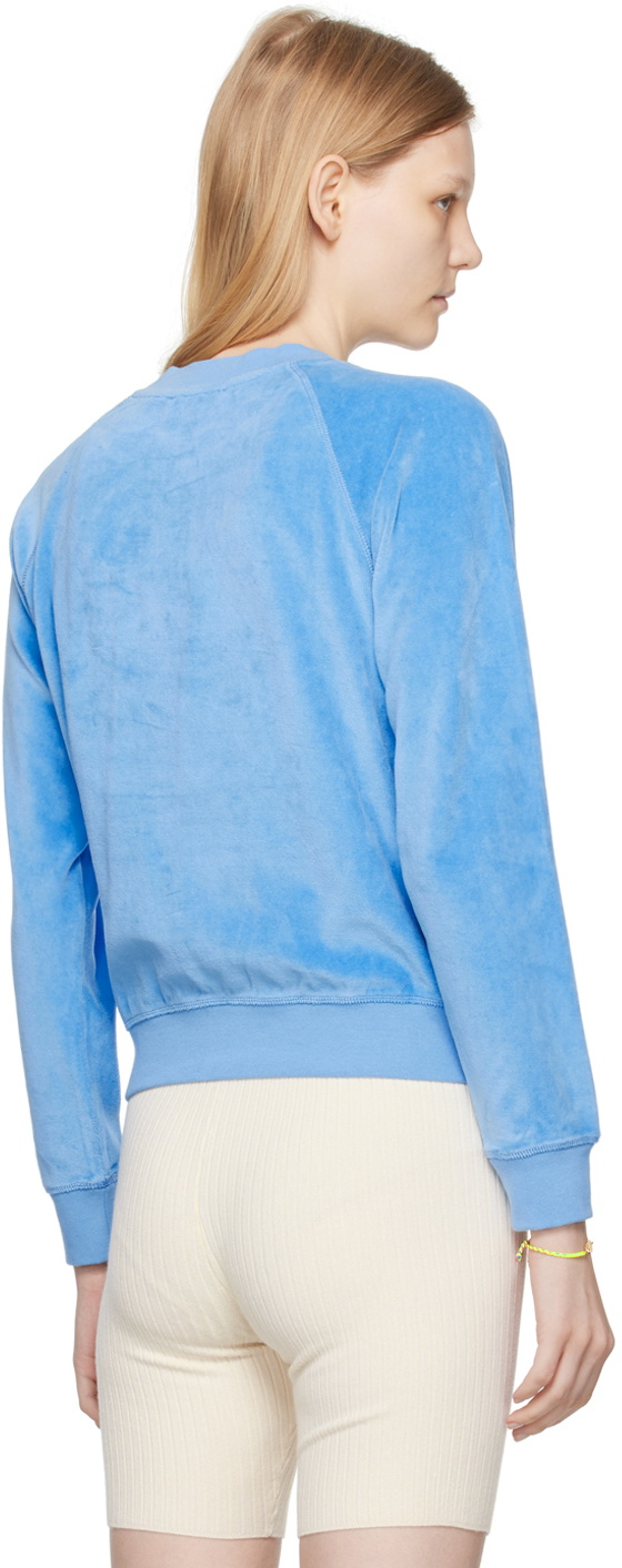 Dark Blue Raglan Sporty & Rich Blue Raglan Sweater Sporty & Rich